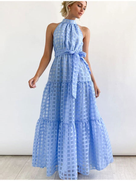 Halter Sleeveless with Belt (S-XL)