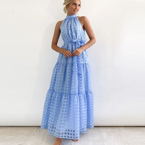 Halter Sleeveless with Belt (S-XL)