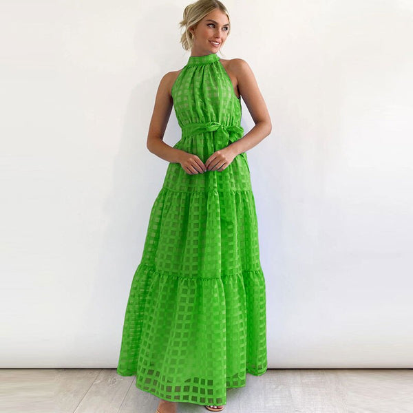 Halter Sleeveless with Belt (S-XL)