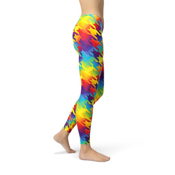 Rainbow Houndstooth Leggings