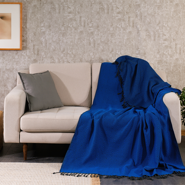 Rumeli Hand-Loomed Cotton Throw Blanket