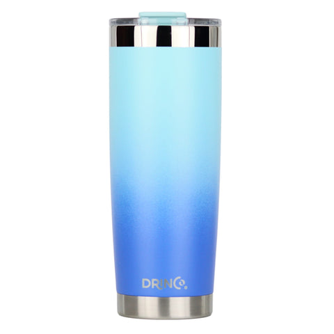 DRINCO® 20oz Insulated Tumbler Spill Proof Lid 2 Straws(SkyBlue)
