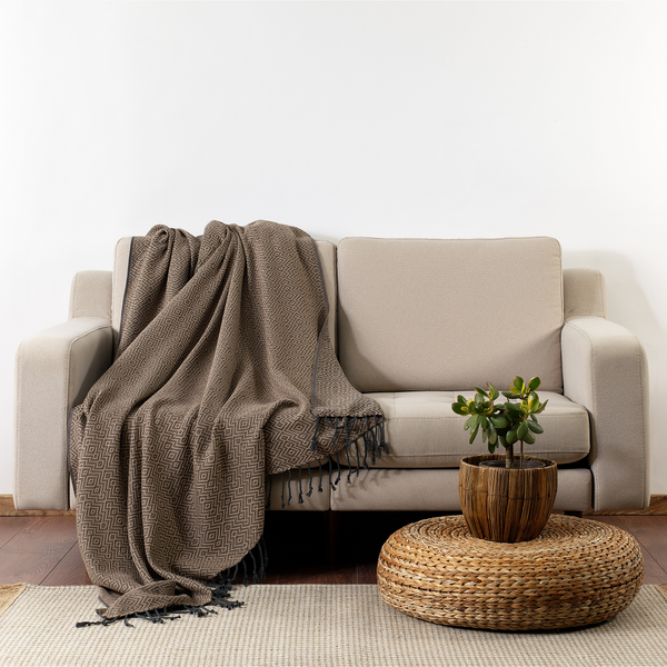 Rumeli Hand-Loomed Cotton Throw Blanket