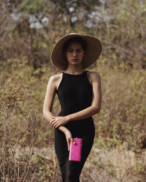 RIRI Jute Straw Hat in Nude