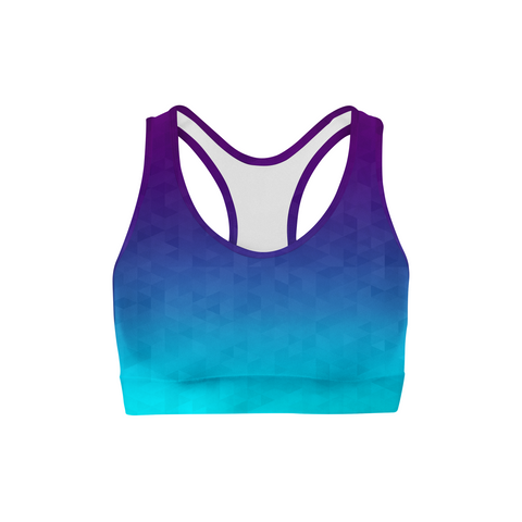 Deep Sea Triangles Sports Bra