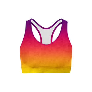 Sunset Triangles Sports Bra
