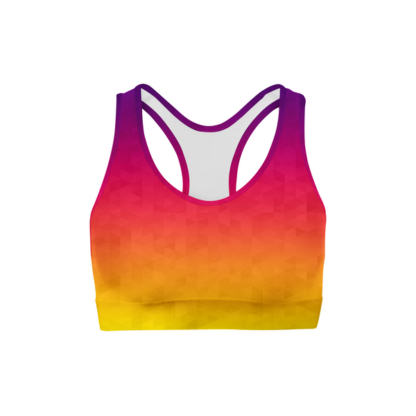 Sunset Triangles Sports Bra