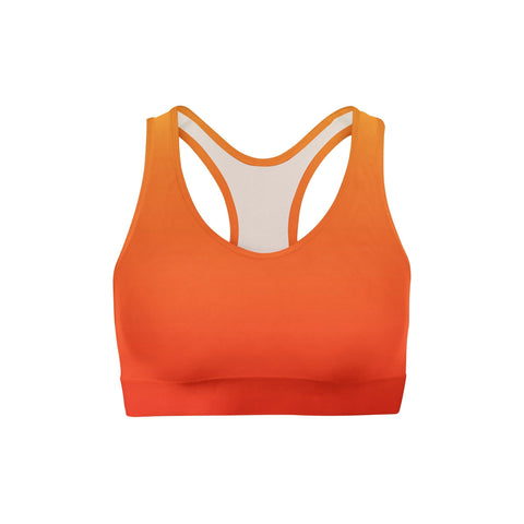 Yellow Red Ombre Sports Bra